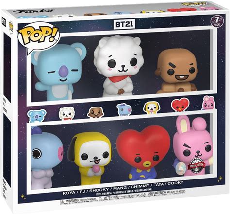 Pop Bt21 7 Pack Bts Merch Vinyl Figures Funko Pop Dolls