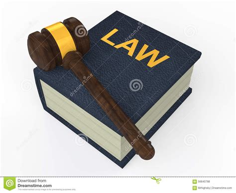 3d Law Book And Gavel Stock Illustration Illustration Of Legislation