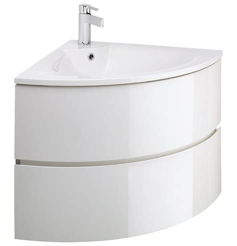 There are many home improvements done when an the right vanity unit will provide you the vanity area you want and fit perfectly into your room. Bauhaus Svelte White Gloss Corner Vanity Unit And Basin ...