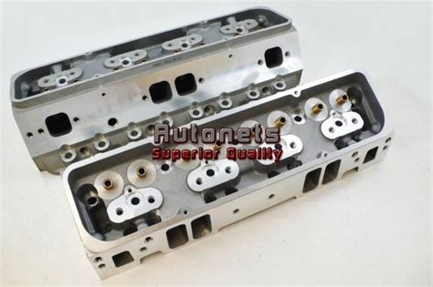 Sell Small Block Chevy 350 Aluminum Bare Cylinder Head Pair Amgled Plug