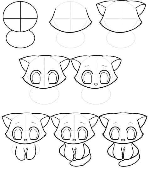 How To Draw A Anime Cat Girl Step By Step Anime Drawi