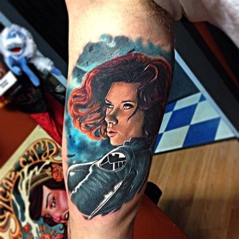 Scarlett Johansson As Black Widow Black Widow Tattoo Orlando Tattoo