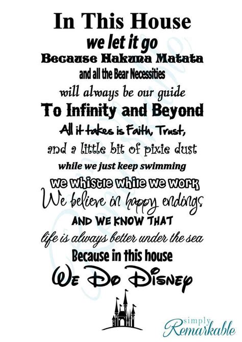 In This House We Do Disney Vinyl Wall Decal Sticker Inside The Magic