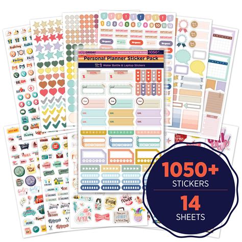 Daily Planner Sticker Pack 1050 Cute Stickers 14 Etsy