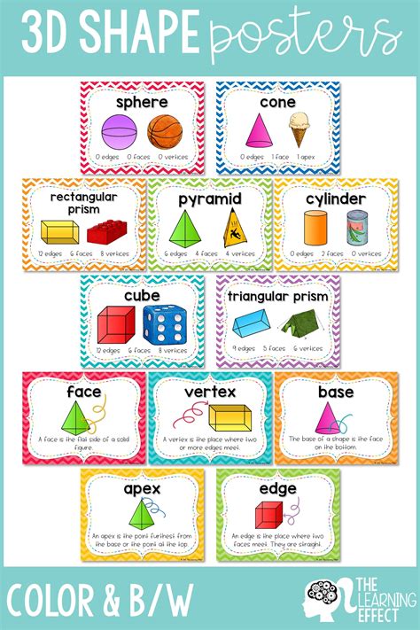 Introduce 3d Figures And Their Attributes With These Printable
