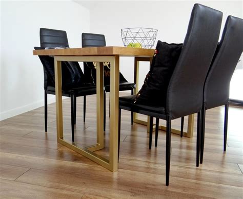 Metal Dining Table Legs 28x28 Set Of 2 Modern Steel Etsy In 2020