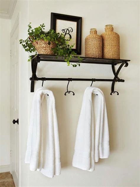 Bathroom Shelf With Hooks For Towels Everything Bathroom