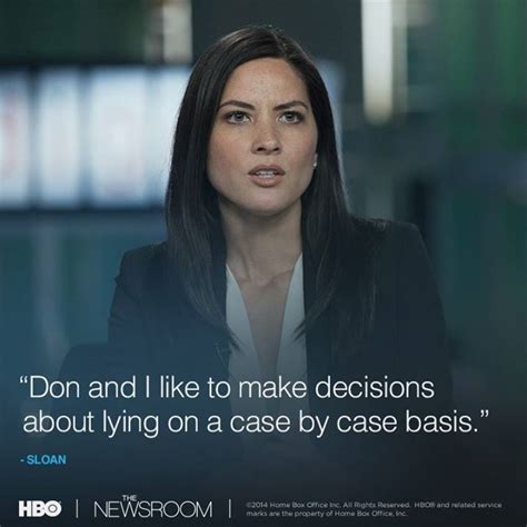Olivia Munn As Sloan Sabbith In The Newsroom Tv Show Quotes Tv