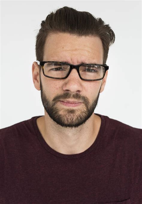 Men Wear Glasses Think Concept Stock Image Image Of Cute Adult 85877387