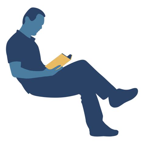 Man Reading Book Silhouette Transparent Png And Svg Vector File