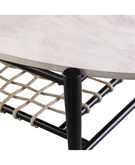 Southern Enterprises Relckin Faux Marble Cocktail Table Macy S