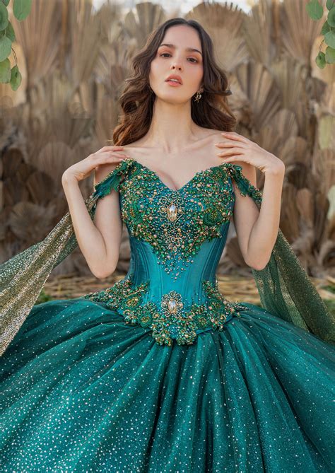 Nueva Colección Fairy Vestido Verde Esmeralda Para Xv Vestidos De Xv