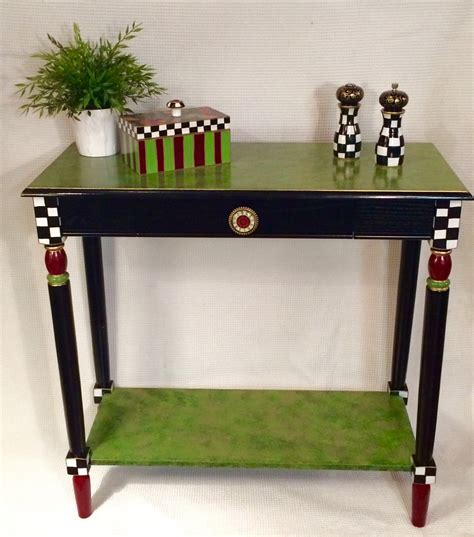 My original thought was to paint the body and stain the top. Whimsical Painted Furniture Painted Console Table Whimsical