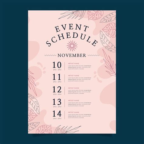 Event Program Template Free Vectors And Psds To Download
