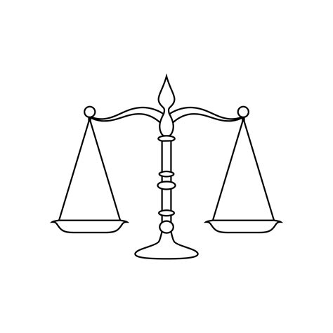 Law Icon Vector Justice Illustration Sign Court Symbol Balance Logo