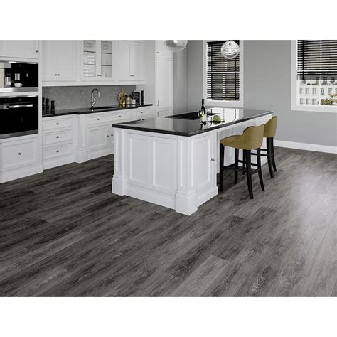 Grey Vinyl Plank Flooring Kitchen Floor Roma