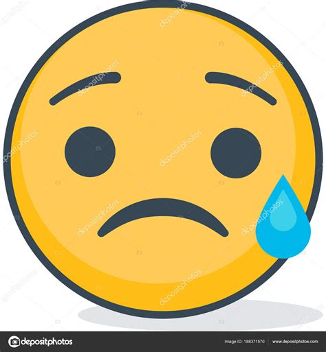 Isolated Crying Sad Emoticon Isolated Emoticon Stock Vector Image By