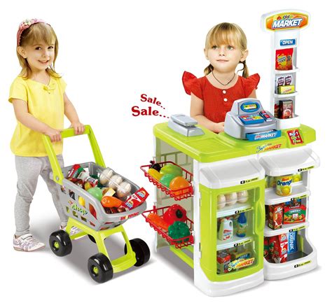 Childrens Kids Pretend Play Supermarket Grocery Shopping Shop Stall