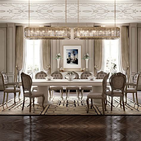 A unique and distinctive world of products that changes over time without ever. Italian Designer High End Dining Table And Chair Set