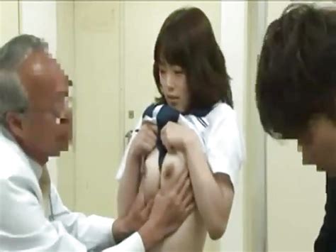 Old Japanese Doctor Examines Schoolgirl