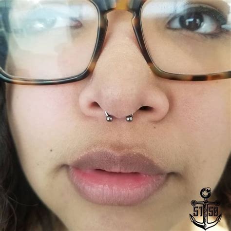 Zulema Had Us Do This Cute Septum Piercing For Her Titanium Jewelry By Anatometalinc Piercing