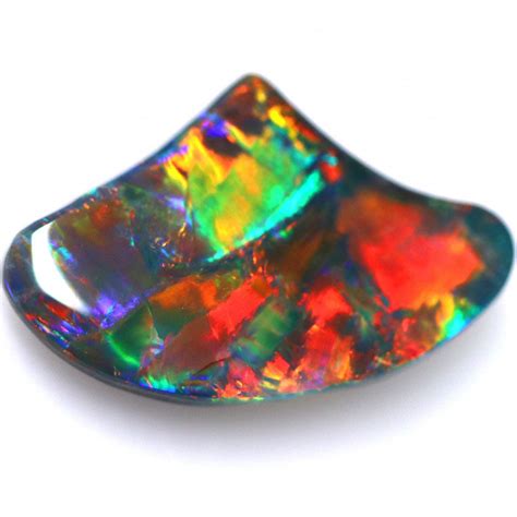 Rainbow Fire Natural Solid Black Opal From Lightning Ridge Etsy