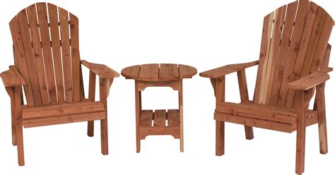 Adirondack Chair And Table Set Cedar Patio Table Set
