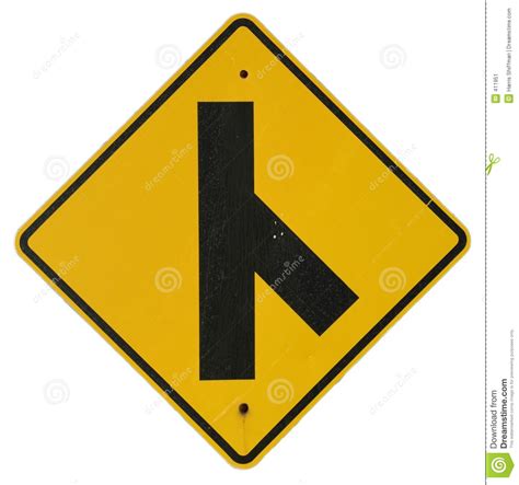 Road Enters Right stock image. Image of right, highway ...