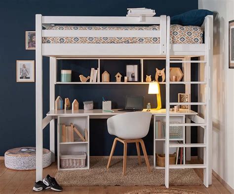 Lit Mezzanine pour Studio Etudiant - Mobilier en Bois pour ...