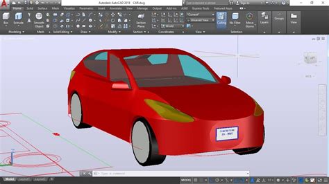 Autocad 3d How To Draw Car 3d The End Youtube
