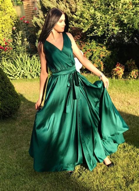 emerald green bohemian dressboho gowninfinity wrap etsy