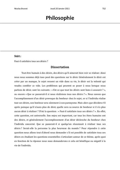 Dissertation Philosophie PDF Par Nicolas Brunot Fichier PDF