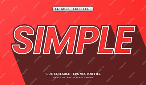 Premium Vector Minimalist And Simple Text Effect With Long Shadow