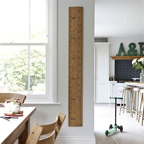 Personalised Wooden Ruler Height Chart Kids Rule By Lovestruck