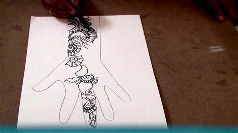 Easy Mehndi Design 01 On Paper Arthow To Make Henna