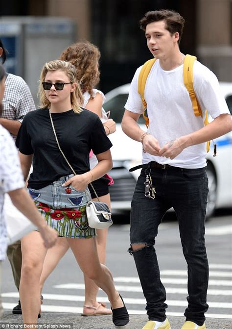 Brooklyn Beckham Strolls Through Nyc With Ex Chloe Moretz Daily Mail