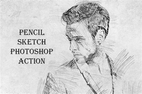 Pencil Sketch Photoshop Action ~ Photoshop Add Ons ~ Creative Market