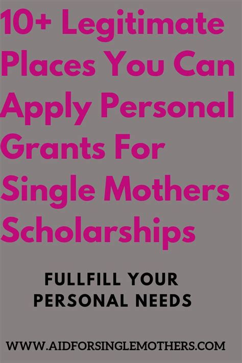 apply personal grants for single mothers personal needs personal grants single mom help