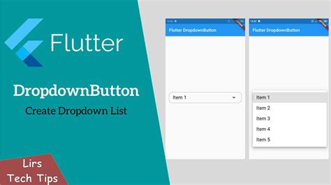 Flutter DropdownButton Create Dropdown List YouTube