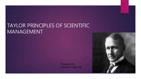 This principle suggests that work assigned to any employee should be observed, analyzed with respect to each and every element and part and time involved in it. Taylor principles of scientific management