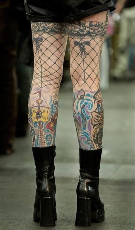 Stockings Leg Tattoo Tattoo Ideas Leg Tattoos Girl Leg Tattoos Stocking Tattoo