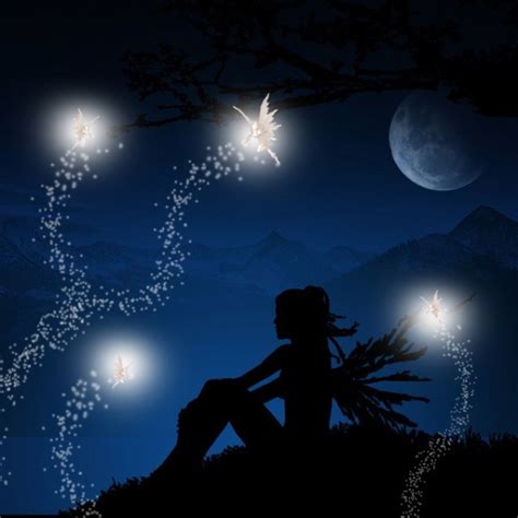 Fairies In The Night Sky Magical And Mystic Pinterest