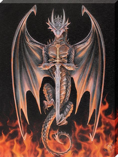 Anne Stokes Dragon Warrior Canvas Buy Online At