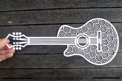 Download Guitar Mandala Svg Printable - Layered SVG Cut File ...