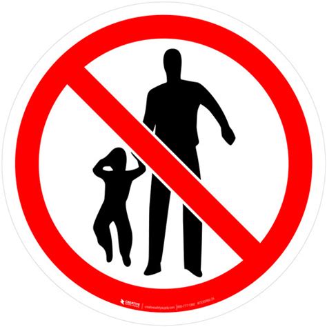 No Children Allowed Prohibition Iso Floor Sign Creative Safety Supply