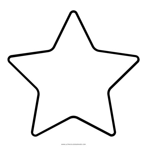 Rounded Star Coloring Page Ultra Coloring Pages