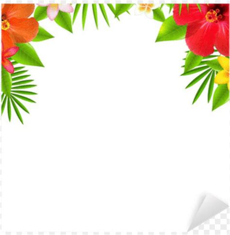 Free Download Hd Png Tropical Flower Border Transparent Png Image
