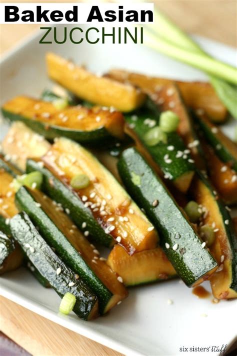 Enjoy as is or throw in some extra veggies for something different! Baked Asian Zucchini | Six Sisters' Stuff