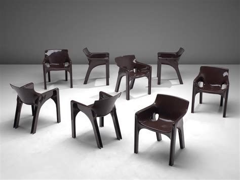 In 1972 the gaudi chairs was exibited at the moma museum in new york. Set of Eight 'Gaudi' Chairs by Vico Magistretti For Sale ...