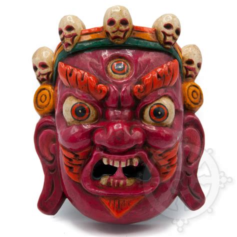 Tibetan Protective Masks Red Mahakala Art Of Nepal
